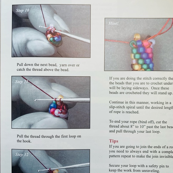 ! Vintage 2002 Beaded Crochet Ropes how-to booklet by Judith Bertoglio-Giffin - Picture 5 of 11